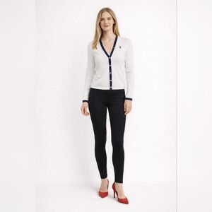 Ralph Lauren White and Navy Cardigan